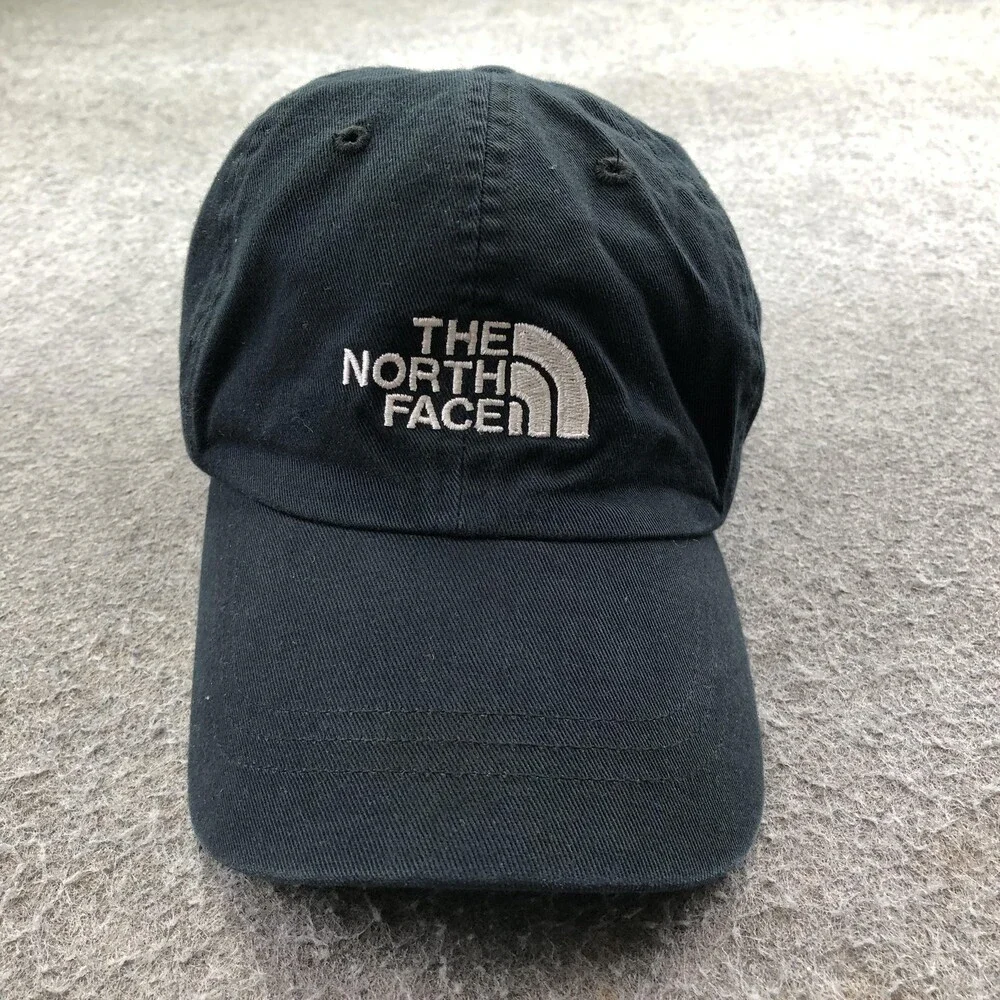 The North Face Hat Cap Strap Back Mens One Size Black Baseball Logo Outdoor